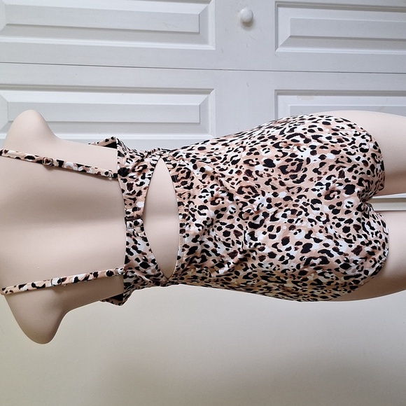 Time and Tru Animal Print Swimsuit Size Large - Picture 6 of 8
